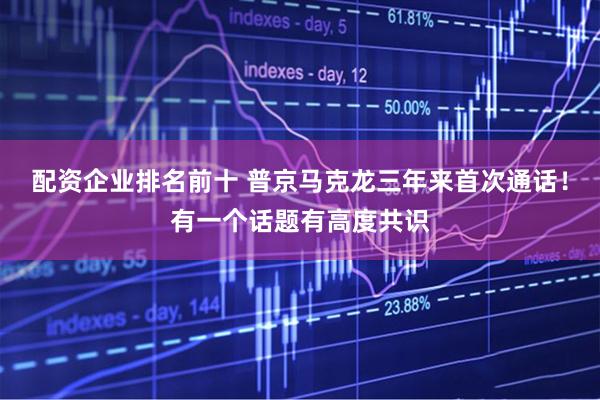 配资企业排名前十 普京马克龙三年来首次通话！有一个话题有高度共识